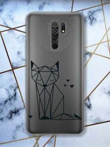 Прозорий чохол на Xiaomi Redmi 9 Лисиця (принт 126)