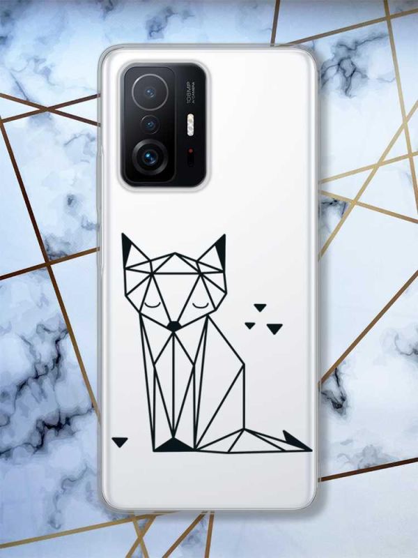Прозорий чохол на Xiaomi 11T  Лисиця (принт 126)