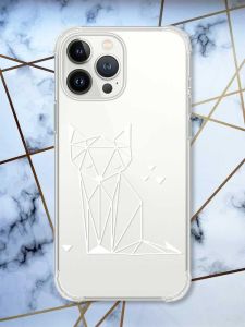 Прозорий чохол із потовщеними кутами на iPhone 14 Pro Max Лисиця (принт 127)