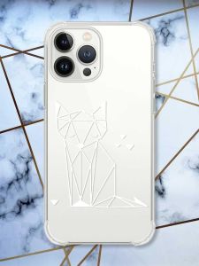 Прозорий чохол із потовщеними кутами на iPhone 14 Pro Лисиця (принт 127)