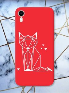 Матовий червоний чохол на Apple iPhone XR Лисиця (принт 127)