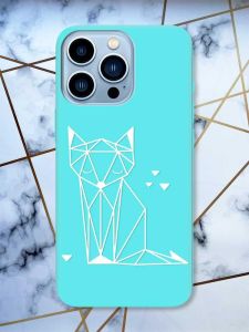 Матовий бірюзовий чохол на Apple iPhone 13 Pro Max Лисиця (принт 127)
