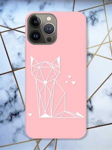 Матовий рожевий чохол на Apple iPhone 13 Pro Лисиця (принт 127)