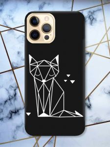 Матовий чорний чохол на Apple iPhone 12 Pro Max Лисиця (принт 127)