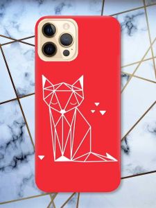 Матовий червоний чохол на Apple iPhone 12 Pro Max Лисиця (принт 127)