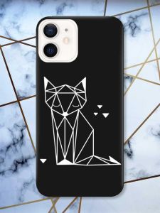 Матовий чорний чохол на Apple iPhone 12 / 12 Pro (6.1) Лисиця (принт 127)