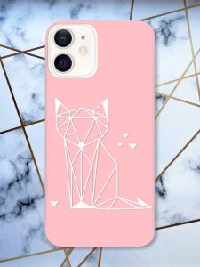 Матовий рожевий чохол на Apple iPhone 12 / 12 Pro (6.1) Лисиця (принт 127)