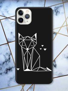 Матовий чорний чохол на iPhone 11 Pro Max (6.5) Лисиця (принт 127)