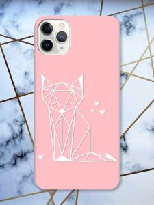 Матовий рожевий чохол на iPhone 11 Pro Max (6.5) Лисиця (принт 127)