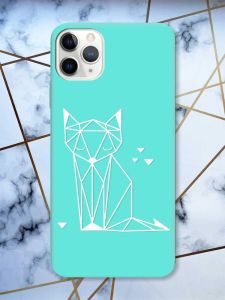 Матовий бірюзовий чохол на iPhone 11 Pro Max (6.5) Лисиця (принт 127)