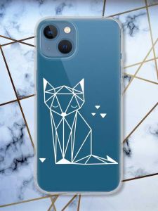 Прозорий чохол на Apple iPhone 13 Лисиця (принт 127)