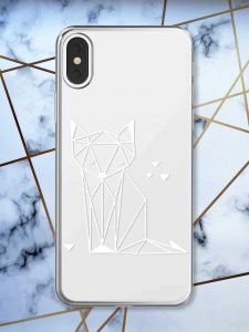 Прозорий чохол на iPhone X / XS Лисиця (принт 127)