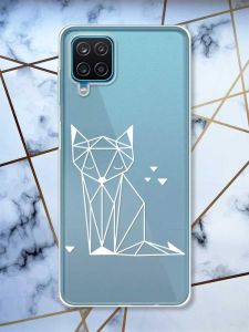 Прозорий чохол на Samsung A12 4G Лисиця (принт 127)