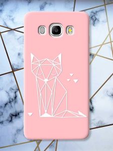 Матовий рожевий чохол на Samsung Galaxy J5(2016) J510 Лисиця (принт 127)