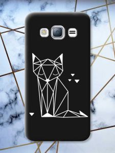 Матовий чорний чохол на Samsung Galaxy J3 / J310 Лисиця (принт 127)