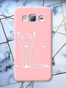 Матовий рожевий чохол на Samsung Galaxy J3 / J310 Лисиця (принт 127)