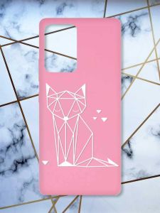 Матовий рожевий чохол на Samsung Galaxy A52 Лисиця (принт 127)