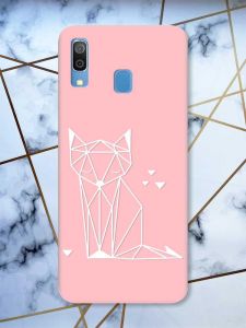 Матовий рожевий чохол на Samsung Galaxy A30 (2019) / A20 (2019) Лисиця (принт 127)