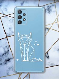 Прозорий чохол на Samsung Galaxy A32  Лисиця (принт 127)