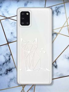 Прозорий чохол на Samsung A31 Лисиця (принт 127)