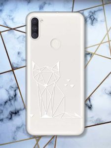 Прозорий чохол на Samsung Galaxy A11 Лисиця (принт 127)