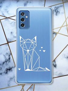 Прозорий чохол на Samsung Galaxy M52 Лисиця (принт 127)
