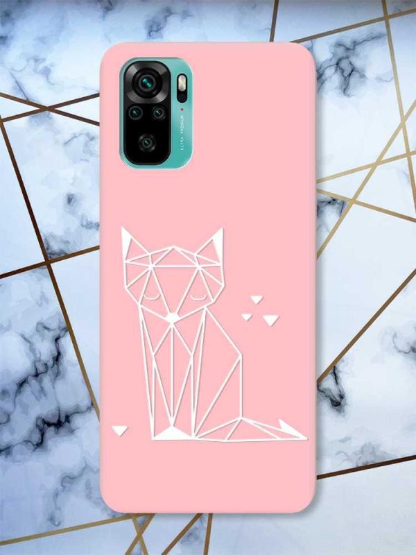 Матовий рожевий чохол на Xiaomi Redmi Note 10 / Note 10s Лисиця (принт 127)