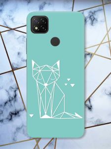 Матовий бірюзовий чохол на Xiaomi Redmi 9C / 10A Лисиця (принт 127)