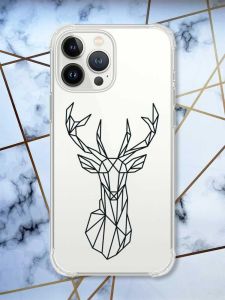 Прозорий чохол із потовщеними кутами на iPhone 14 Pro Max Олень (принт 128)