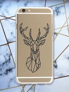 Прозорий чохол на iPhone 6/6s :: Олень (принт 128)