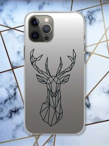 Прозорий чохол на iPhone 12 Pro Max Олень (принт 128)