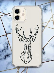 Прозорий чохол на iPhone 12 mini Олень (принт 128)