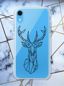 Прозорий чохол на iPhone XR Олень (принт 128)