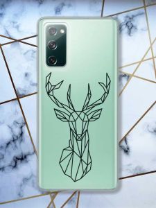 Прозорий чохол на Samsung Galaxy S20 FE Олень (принт 128)