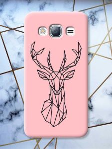 Матовий рожевий чохол на Samsung Galaxy J3 / J310 Олень (принт 128)
