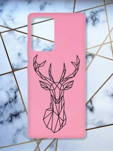 Матовий рожевий чохол на Samsung Galaxy A52 Олень (принт 128)