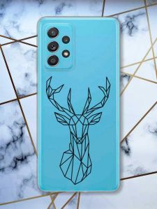 Прозорий чохол на Samsung Galaxy A52 Олень (принт 128)