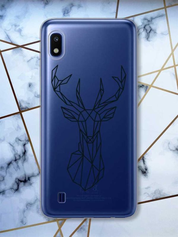Прозорий чохол на Samsung Galaxy A10 (2019) A105 Олень (принт 128)
