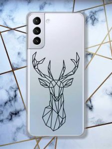 Прозорий чохол для Samsung Galaxy S21 (G991)  Олень (принт 128)