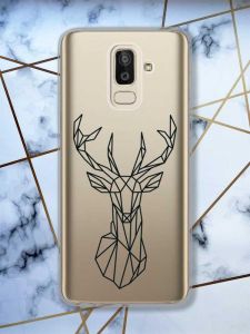 Прозорий чохол для Samsung Galaxy J8 (2018)  Олень (принт 128)