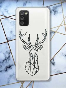 Прозорий чохол для Samsung Galaxy A02s  Олень (принт 128)
