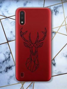 Прозорий чохол для Samsung Galaxy A01  Олень (принт 128)