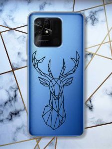 Прозорий чохол на Xiaomi Redmi 10C Олень (принт 128)