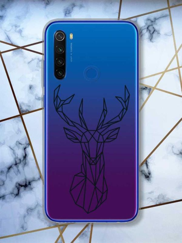 Прозорий чохол на Xiaomi Redmi Note 8T  Олень (принт 128)