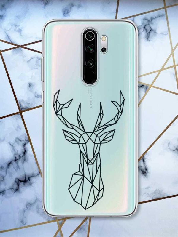 Прозорий чохол на Xiaomi Redmi Note 8 Pro  Олень (принт 128)