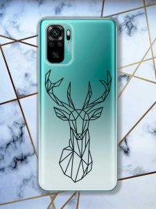 Прозорий чохол на Xiaomi Redmi Note 10 / Note 10s  Олень (принт 128)