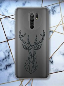 Прозорий чохол на Xiaomi Redmi 9 Олень (принт 128)