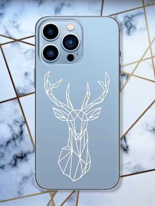 Прозорий чохол на Apple iPhone 13 Pro Max Олень (принт 129)