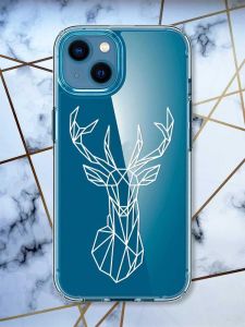 Прозорий чохол для iPhone 13 mini Олень (принт 129)
