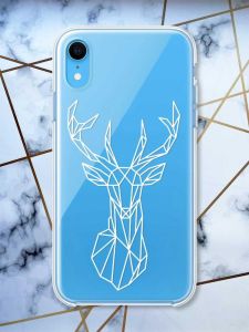 Прозорий чохол на iPhone XR Олень (принт 129)